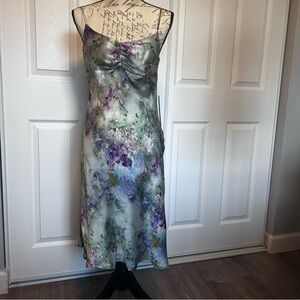 Anthropologie Watercolor Knee Length Floral Slip Dress NWT Women’s SP
